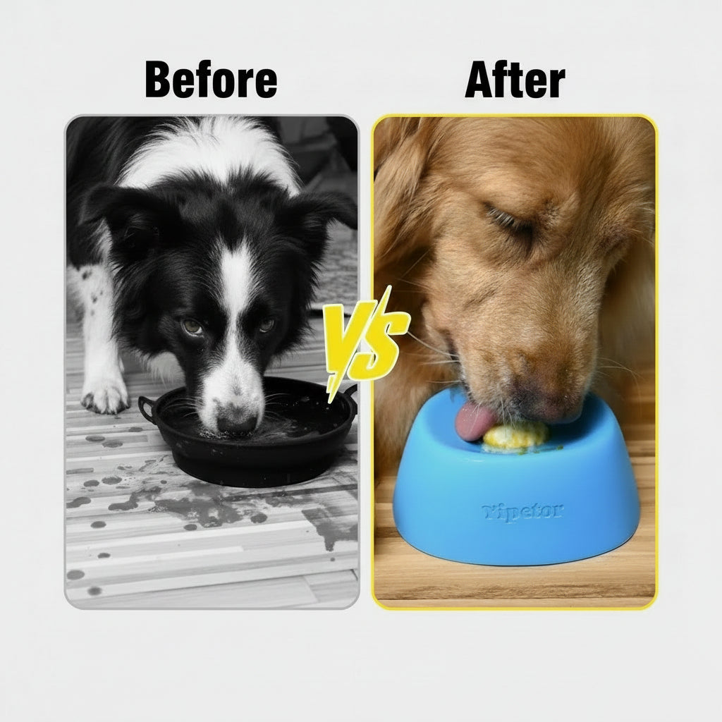 Yipetor Slow Feeder Dog Bowls for Liquid Treat, [Built-In Rolling Ball] No Spill Bone Broth Dog Licking Bowl, Multi-Purpose Puppy Yogurt Feeder Bowl for All Breeds Dietary Supplement/Post-Op Nutrition Feeding,#Summervibes #Petlovers
