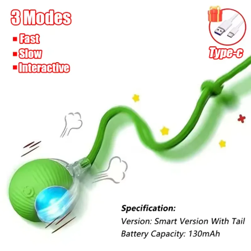 Interactive Automatic Cat Toy Ball & Teaser
