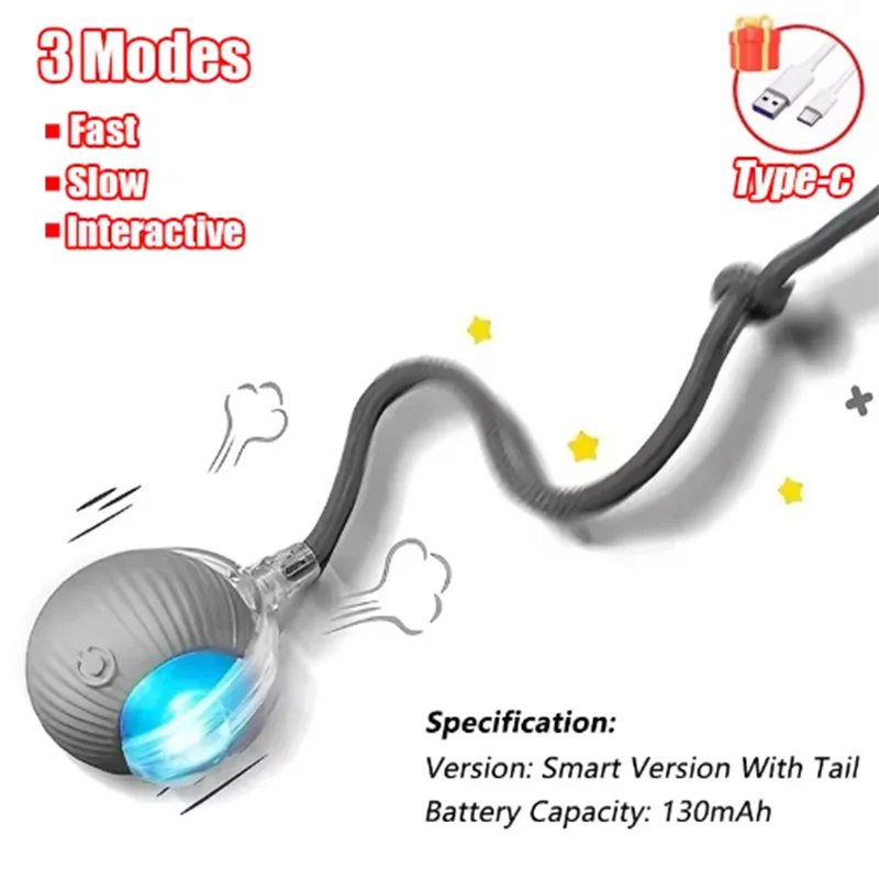 Interactive Automatic Cat Toy Ball & Teaser